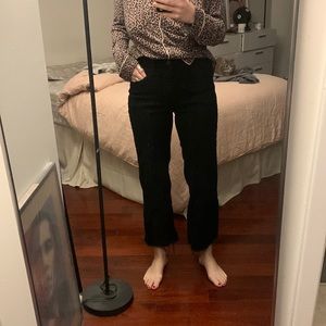 Warp and weft black cropped jeans